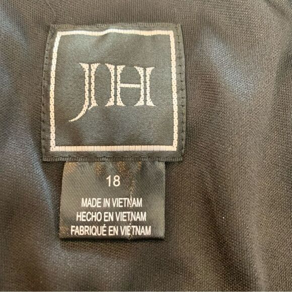 JH Classic Black Dress Size 18 Cap Sleeves - Picture 9 of 11